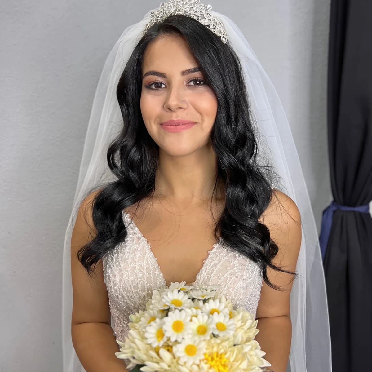 Gelin saçı — duvaklı